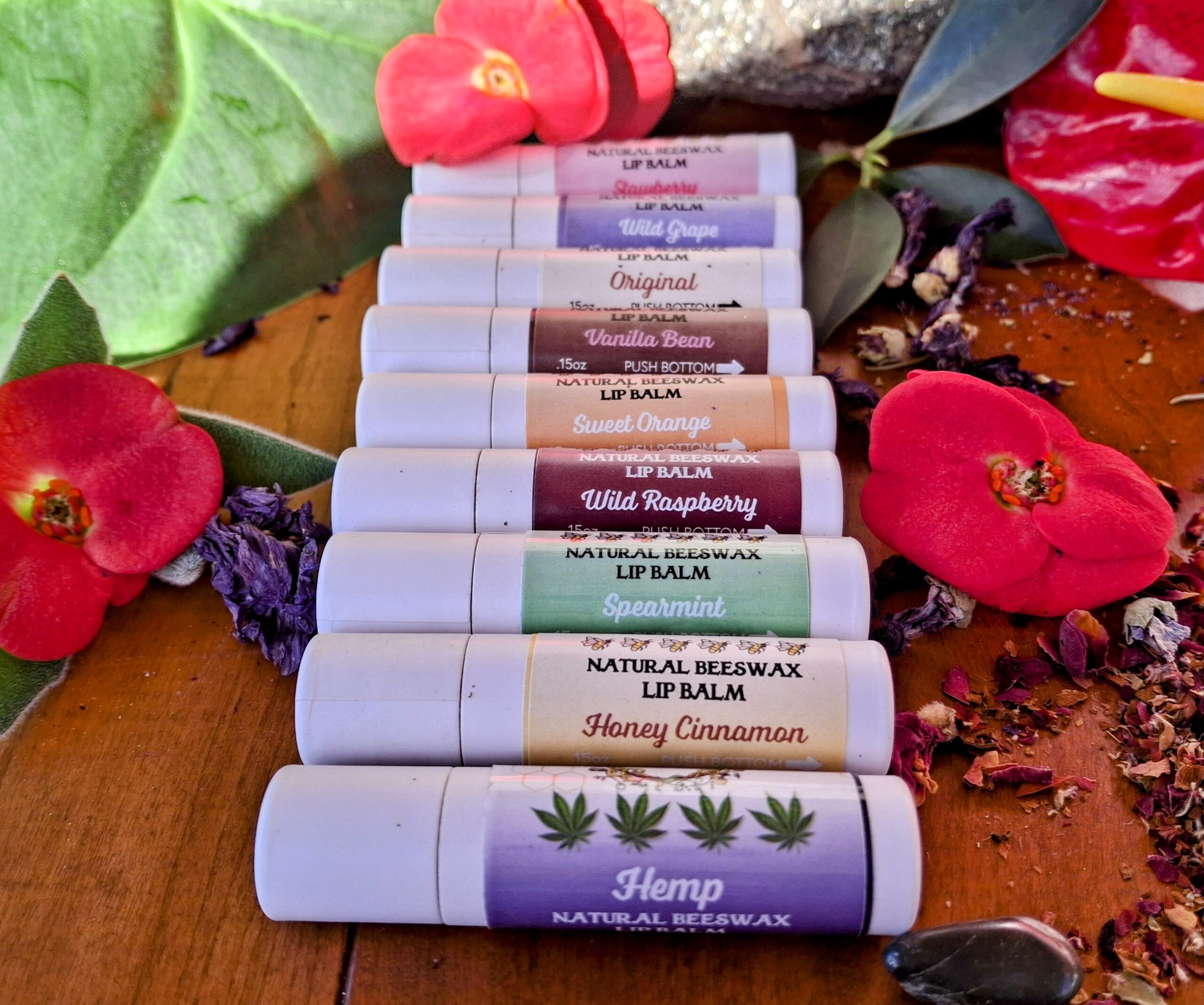 Natural Beeswax Lip Balm: Push-up Eco Tubes